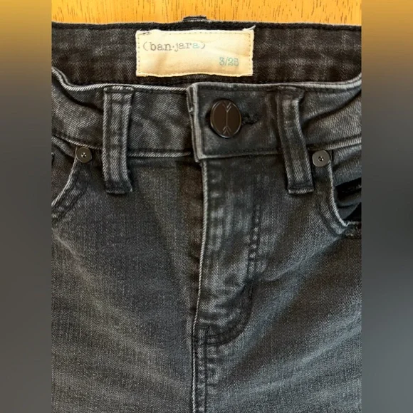 Banjara Super Flare Bell Bottom Jeans, Size 3/25 Cotton Rayon Blend Dark Blue - Picture 2 of 9